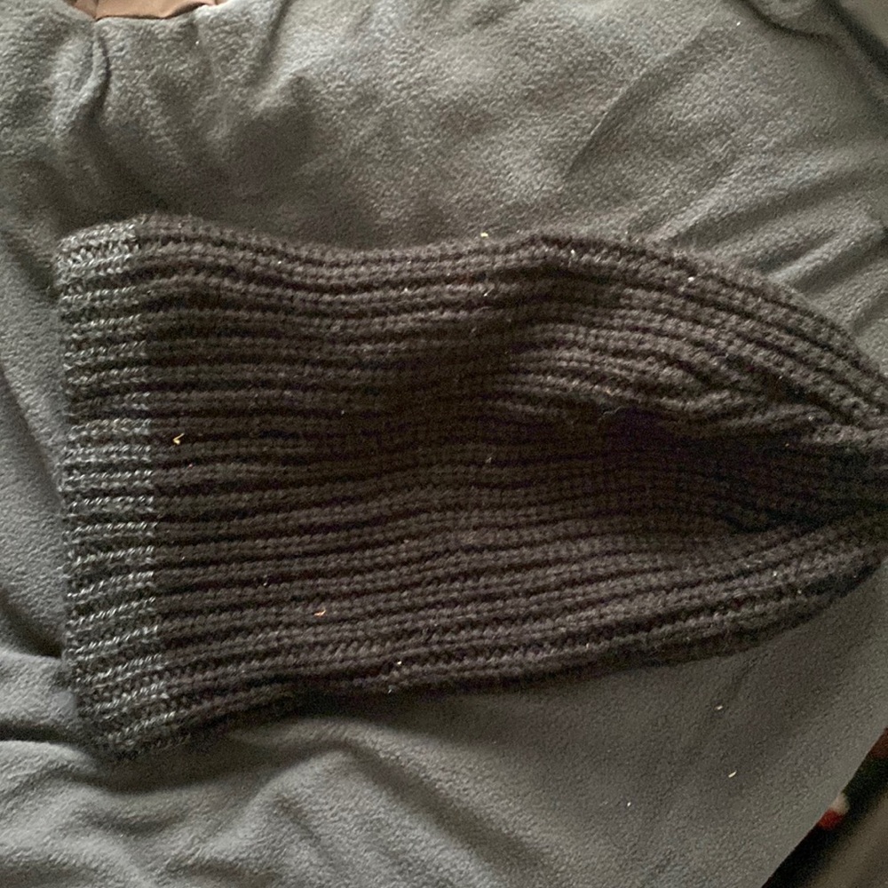Black winter hat never used